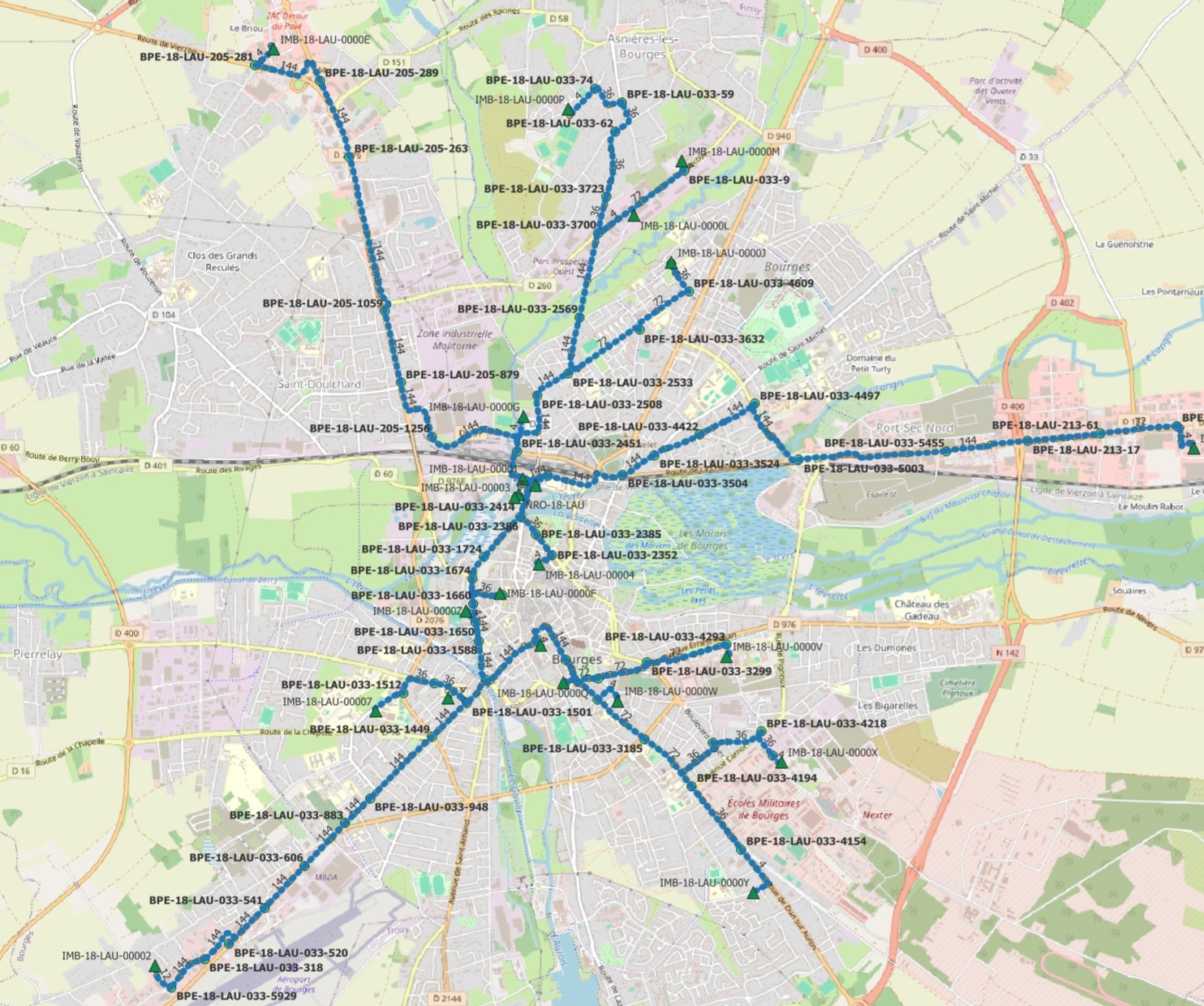 Déploiement du réseau de la ville de Bourges