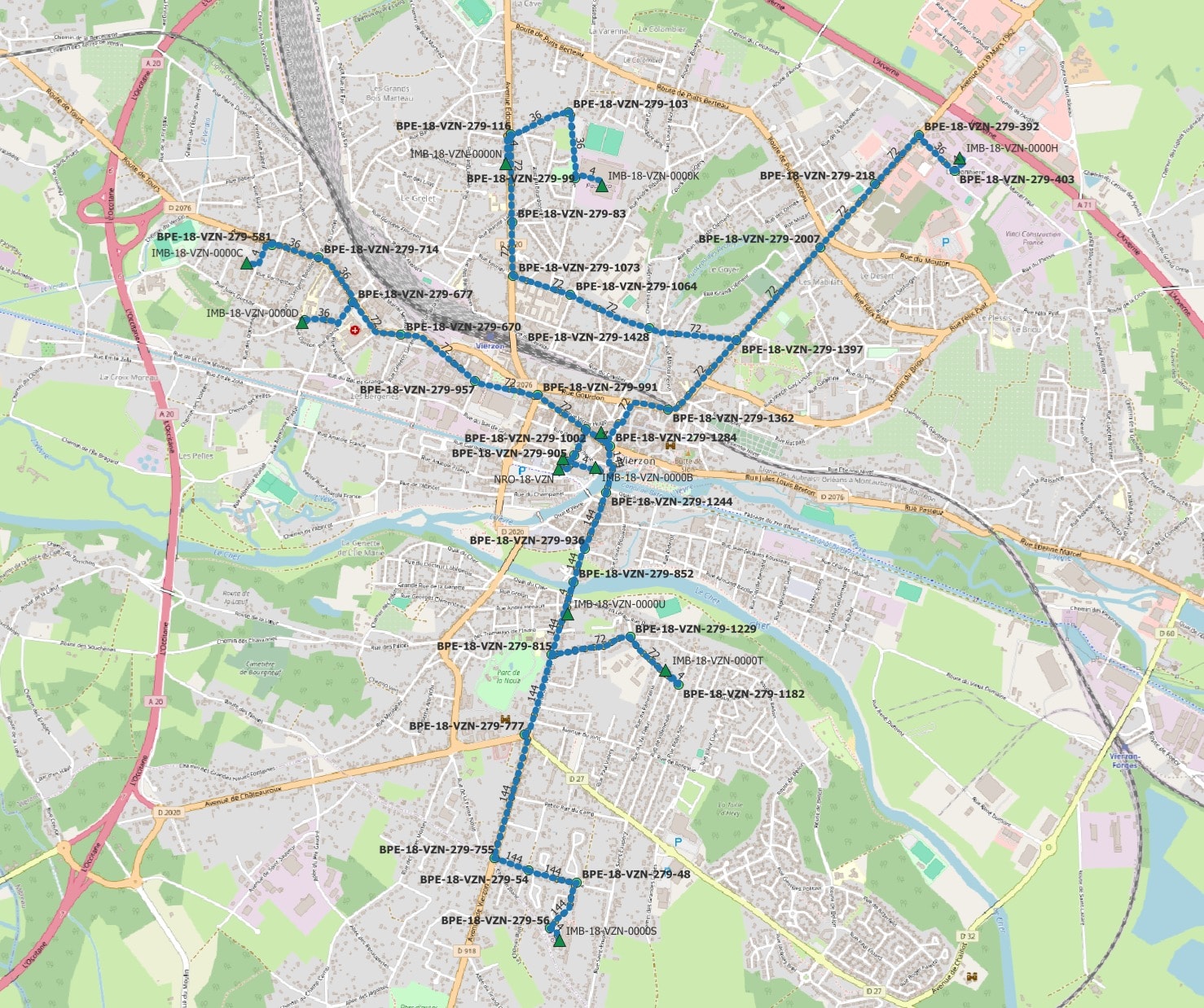 Etude et Déploiement du réseau de la Ville de Vierzon
